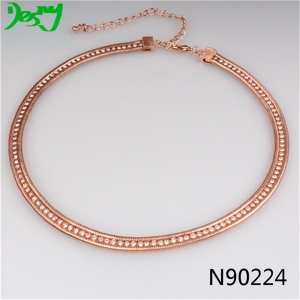 wholesale fashion rhinestone rose gold chain jewelry N90224
