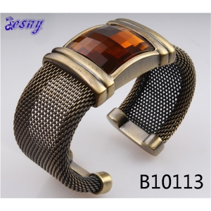 wholesale italian tanishq diamond mesh watch cuff bracelet B10113