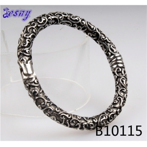 wholesale vintage engraved flower magnetic health bracelet B10115