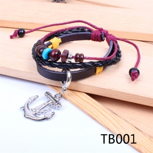 zinc fancy men's anchor bracelet charm alloy bangle bracelets