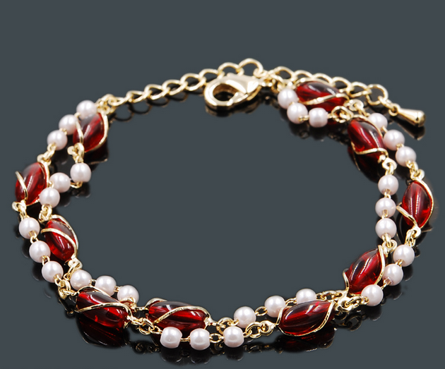 14k gold plated colorful new ball pearl bracelet manufacturer in China