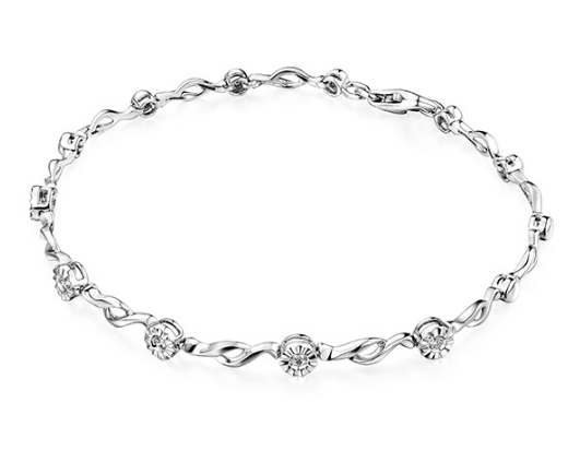 18K White Gold Diamonds Bracelet Bangle Supplier in China