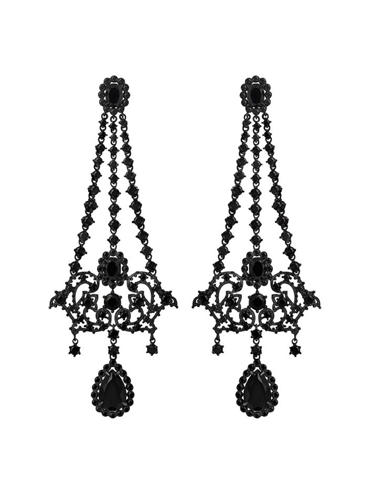 2017 الموضة السمات البيئية النحاس مسمار سبائك الأقراط ، والاذن للنساء ، وأحدث الأقراط الجديدة تصاميم سلسله طويلة من الحلق القرطين أقراط النساء