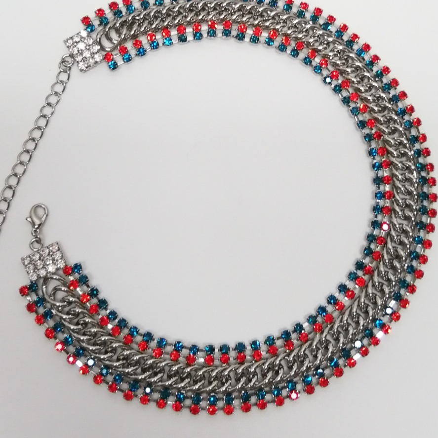 2018 Custom Rhinestone Chain Choker Manufacturer in China