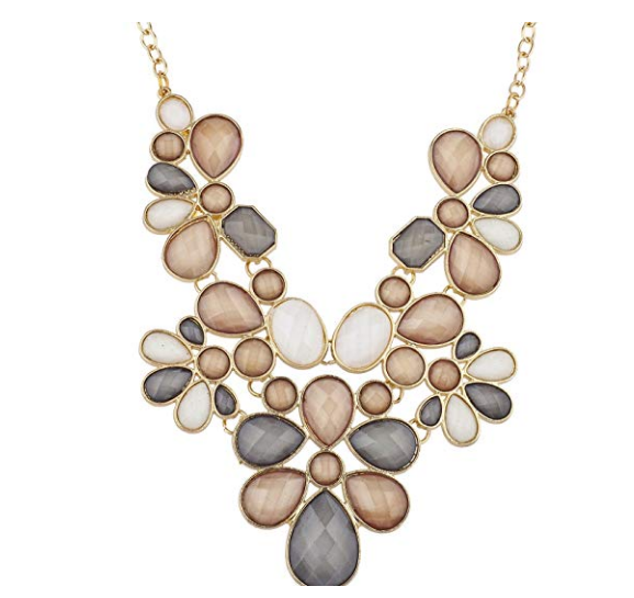 2018 Top Sales Fashion Accessories Womens Flower Bib Chunky Sweater Statement Necklace