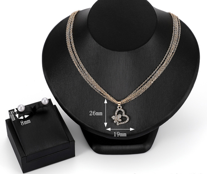 2018 fashion jewelry,gold plated earring and long chains necklace pearls necklace sets jewelry supplier