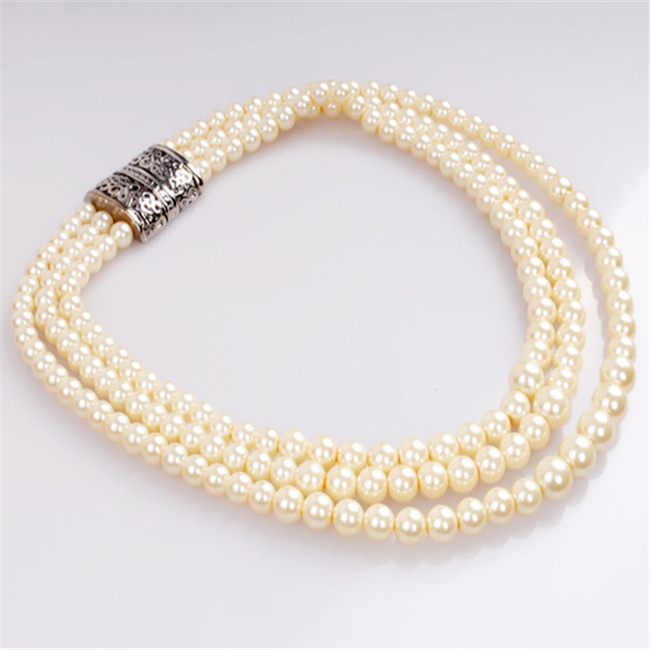 Best Selling Jewelry Multi Layer Pearl Bead necklace 2018 Fashion Chain"s Necklace