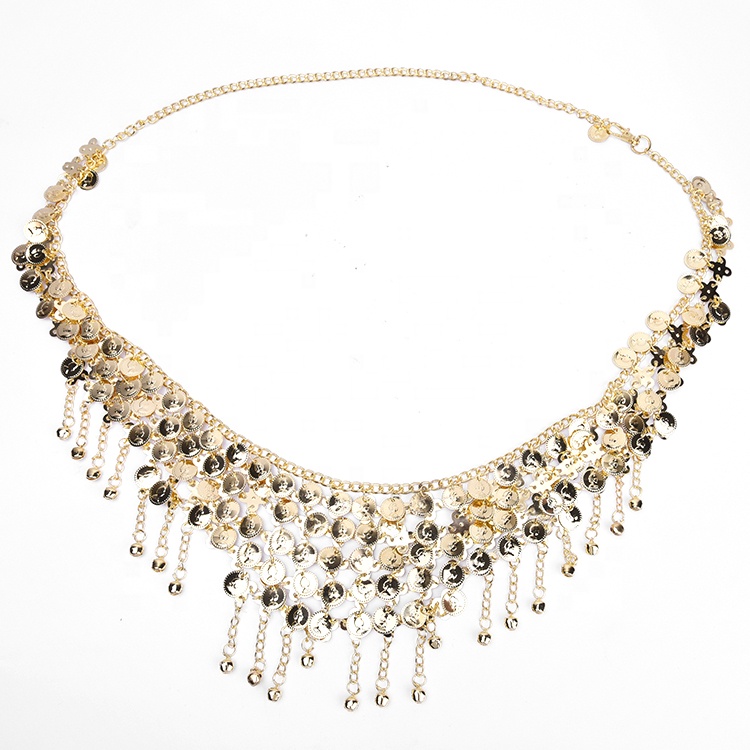 Charm Jewelry Full Rhinestone Belly Chain Gypsy Women Party Club Metal Alloy Tassels Waist Chain