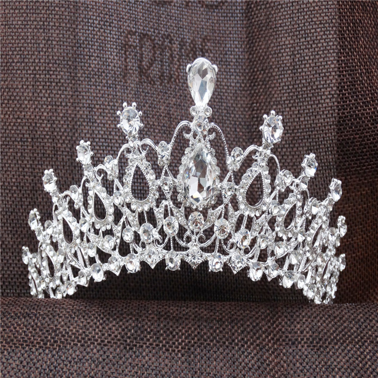 ヨーロッパとアメリカの新しい人気のブライダルジュエリーラグジュアリーラインストーンクラウンヘアアクセサリー