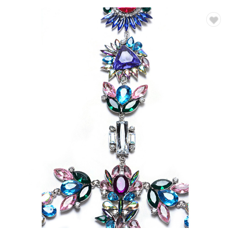 Factory Price High Quality Colorful Crystal Vibrating Body Piercing Sexy Waist Chain Jewelry  Body Jewelry