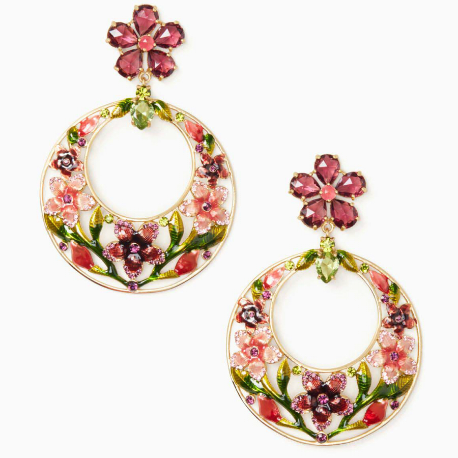 时尚服装滴油彩色油首饰美丽的花耳环批发在深圳中国制造商