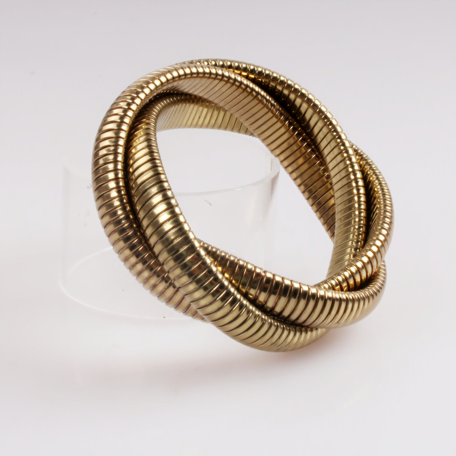 Goose roar chain elasticity weave bangle supplier china, Fashion bangle USA, 18k gold plated charm classic style bracelet manufacturer wholesale