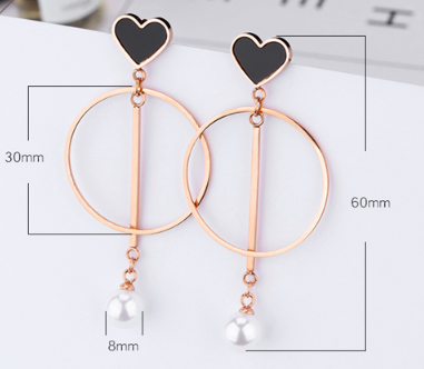 Latest Fashion Jewelry Designs Stainless Steel Pearl Hoop Earring Manufacturer in China