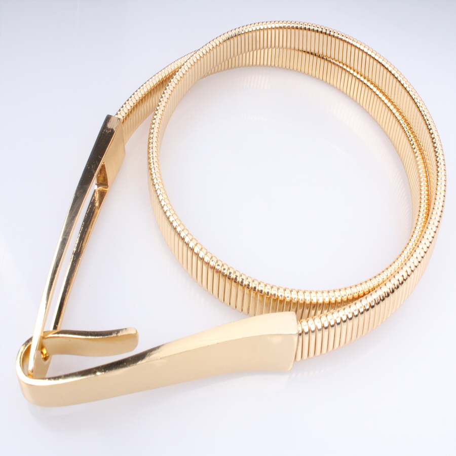 New Fashion metal elastic  goose throat chain belt for lady , Custom belt making supplier