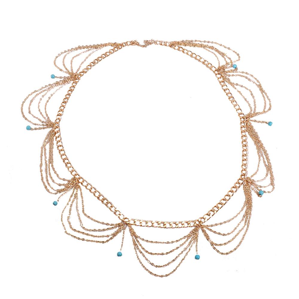 Multilayer Drop Sapphire Waist Chain Body Chain Fashionable Body Jewelry Wholesale