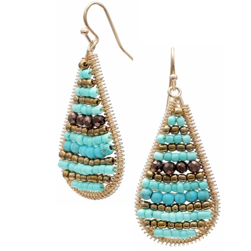 Precious Exquisite Classic Earrings Multi Color Drop Beads Earrings