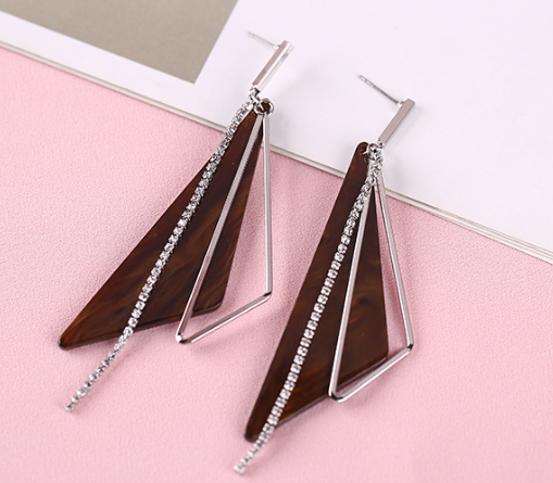Professional Manufacturer Personal Korean Style Rhomboid Earrings for Woman