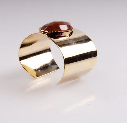 Smooth Wide Cuff Alloy Bangle Bracelet for Women Punk Bangle for Party Accessories