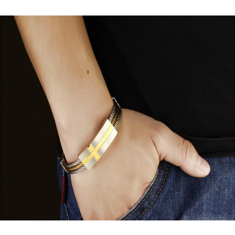 Fabricant de bijoux en acier inoxydable, bracelet à breloques en argent en gros