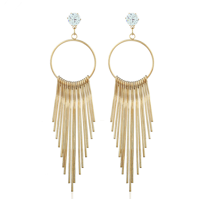 The latest fashion charm elegant latest earrings design European and American modern wind pendant tassel earrings ladies