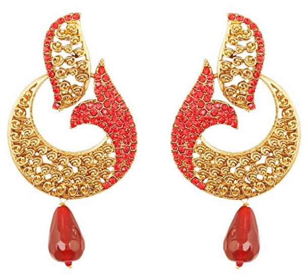 Touchstone jewelry earrings in antique gold tone for women