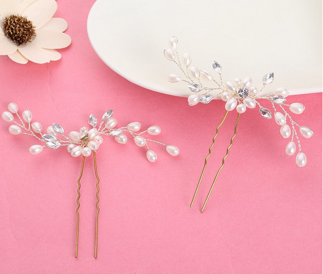 Wedding accessories bride hairpin hair accessories pearl pin manufacturer in China