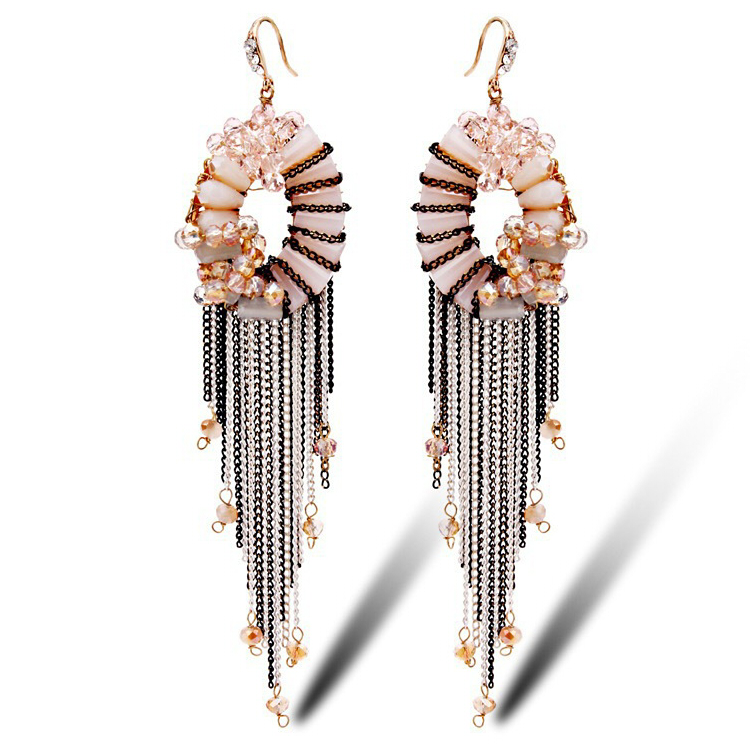 Wholesale fashion charm elegant latest earring designs exotic vintage style dangle tassel earrings for women,tassel hanging tassel
