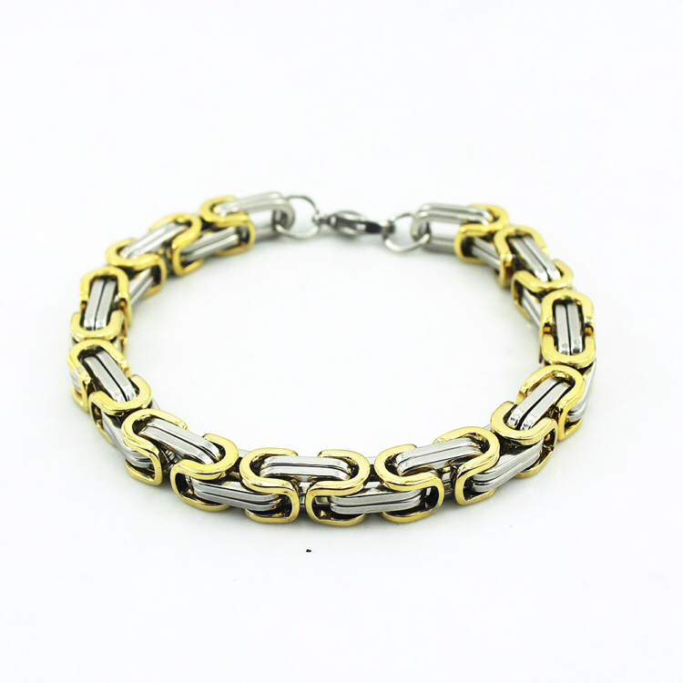Wholesale products manufacturer vintage mens bracelet 316L Stainless Steel bracelets bangles, 18K gold plating Titanium bracelets jewelry