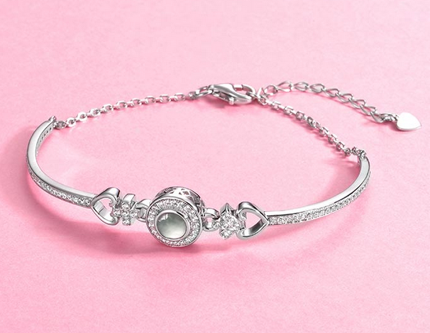 Woman Bracelet Bangle 20cm Length 925 Sliver Gemstone Bracelet Supplier China