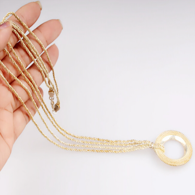 Women fashion Jewelry 18K gold necklace designs,alloy copper gold plated necklace