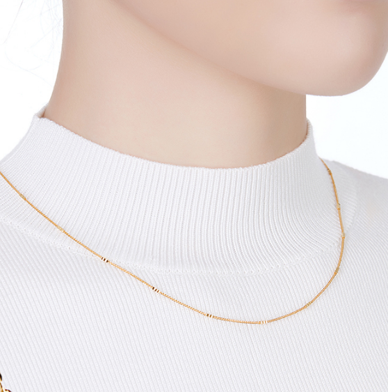 professional manufacturer 100% 18k gold chain necklace for woman