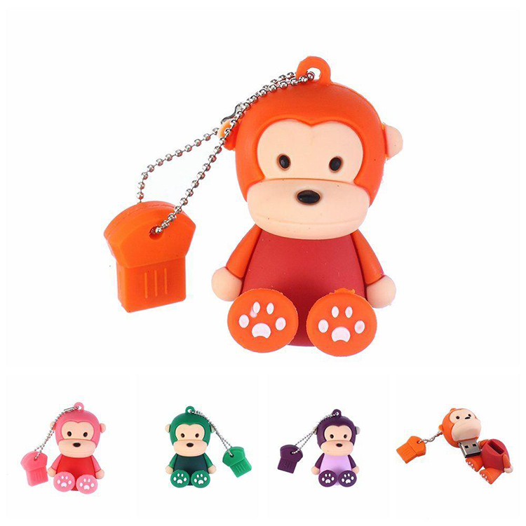 Leuke de aangepaste vorm van de zittingsaap van het beeldverhaal usb aandrijving van de de penpen van de flitsaandrijving 4GB 8GB 16GB