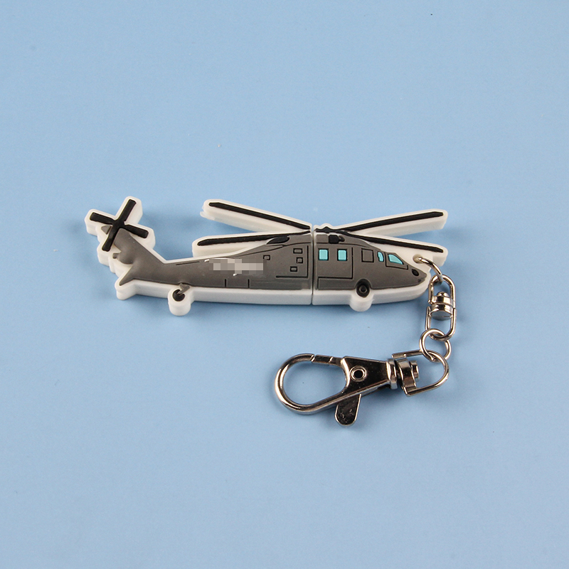 Custom logo Helicopter shape corporate gift promotional keychain advertising gift 4gb usb flash drive memory stick u disk