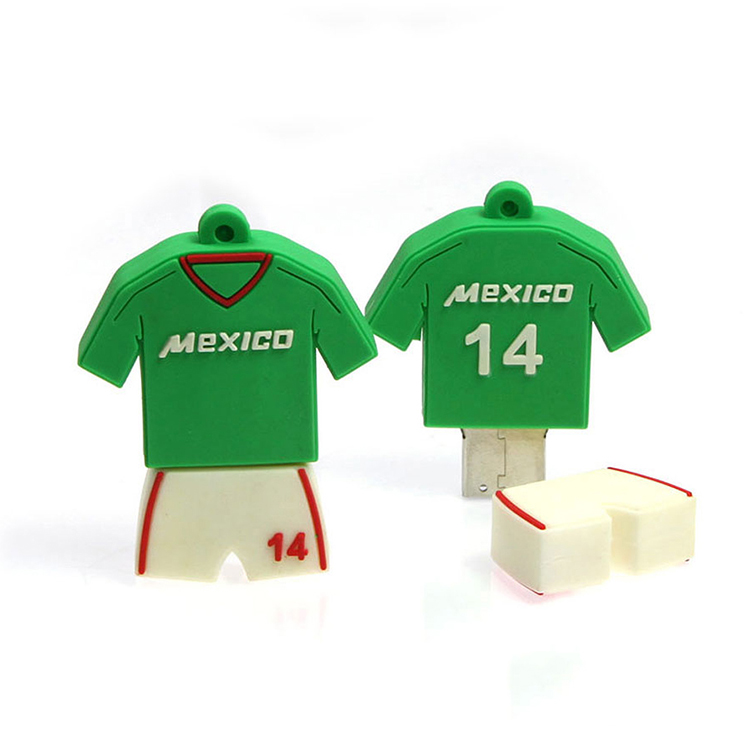 T-shirt personalizzata in PVC modellato 2D USB 2.0 Thumb Flash Drive 32GB