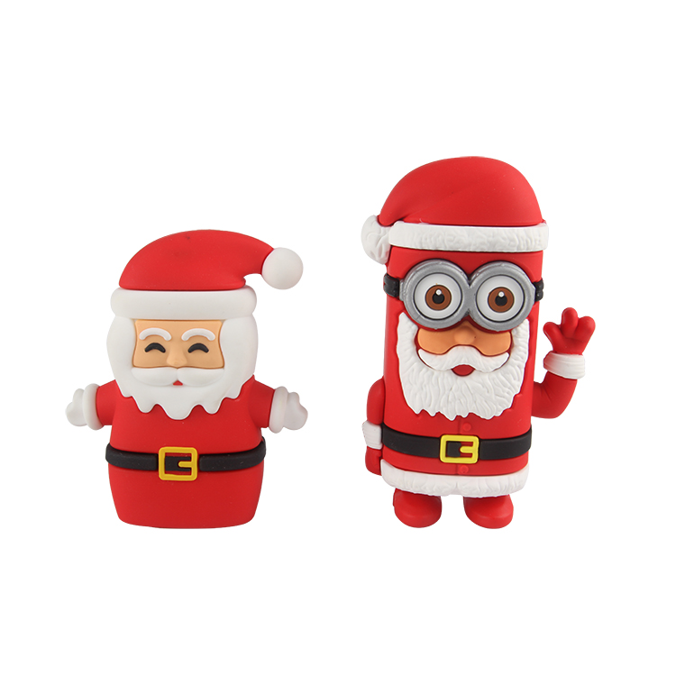 La banque faite sur commande de puissance de PVC de Noël de forme de l'euro 2200mAh 2600mAh avec du FCC de la CE diplômée