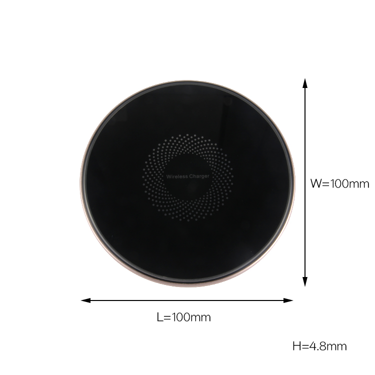 Hersteller OEM-Unternehmen LOGO 10W Metal Silvery Wireless-Ladegerät mit CD-Geschenkbox