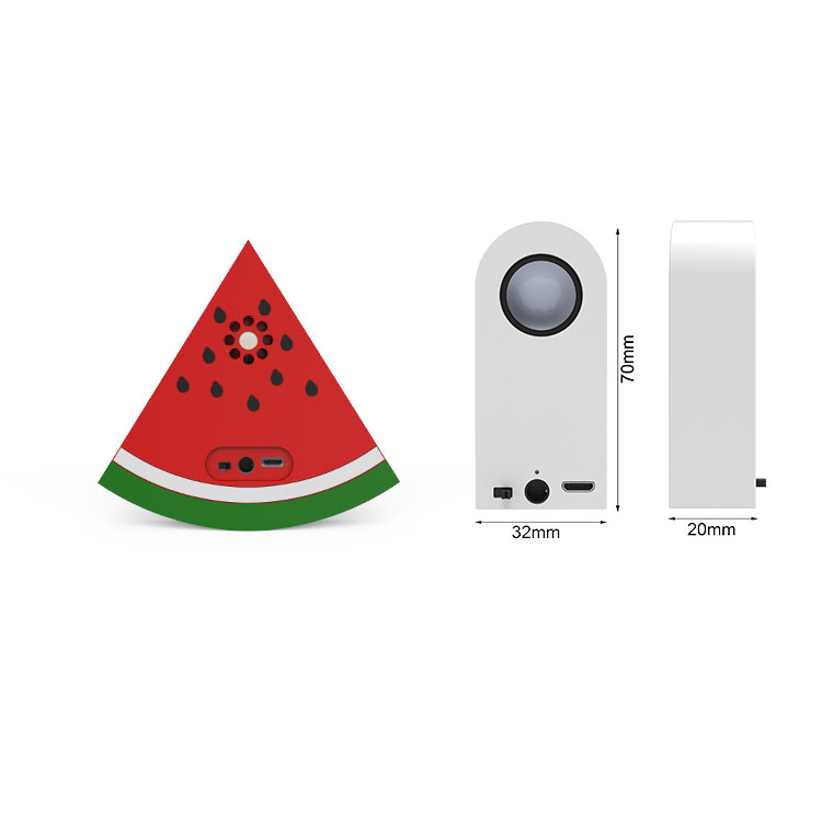 Portable ABS PVC watermelon shapes mini speaker promotiona bluetooth speaker