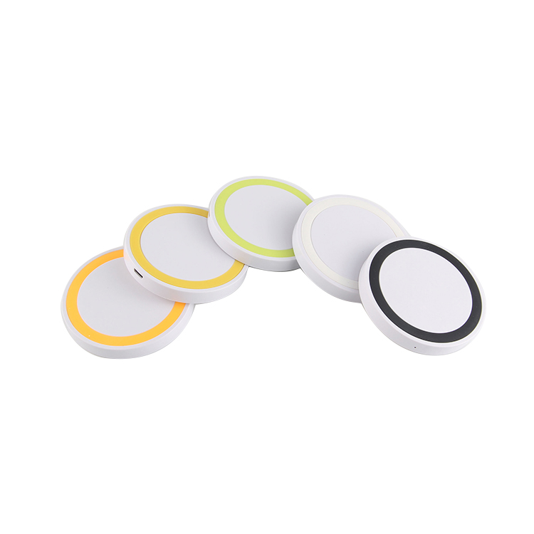 Carregador sem fio portátil plástico por atacado do telefone do ABS do volume 5w para o iphone e para Samsung