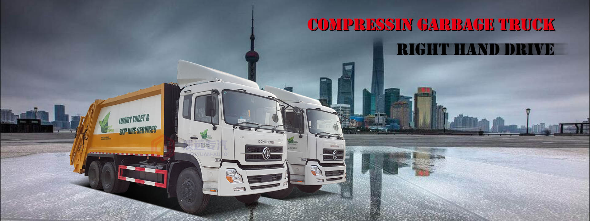Camión de basura de compresión