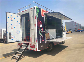 Customized 4x2 Diesel China moible fast food truck price body superstructure stainless steel for selling snacks