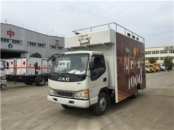 JAC品牌中间样式4x2移动经典食品卡车供应商出售