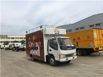 JAC品牌中间样式4x2移动经典食品卡车供应商出售