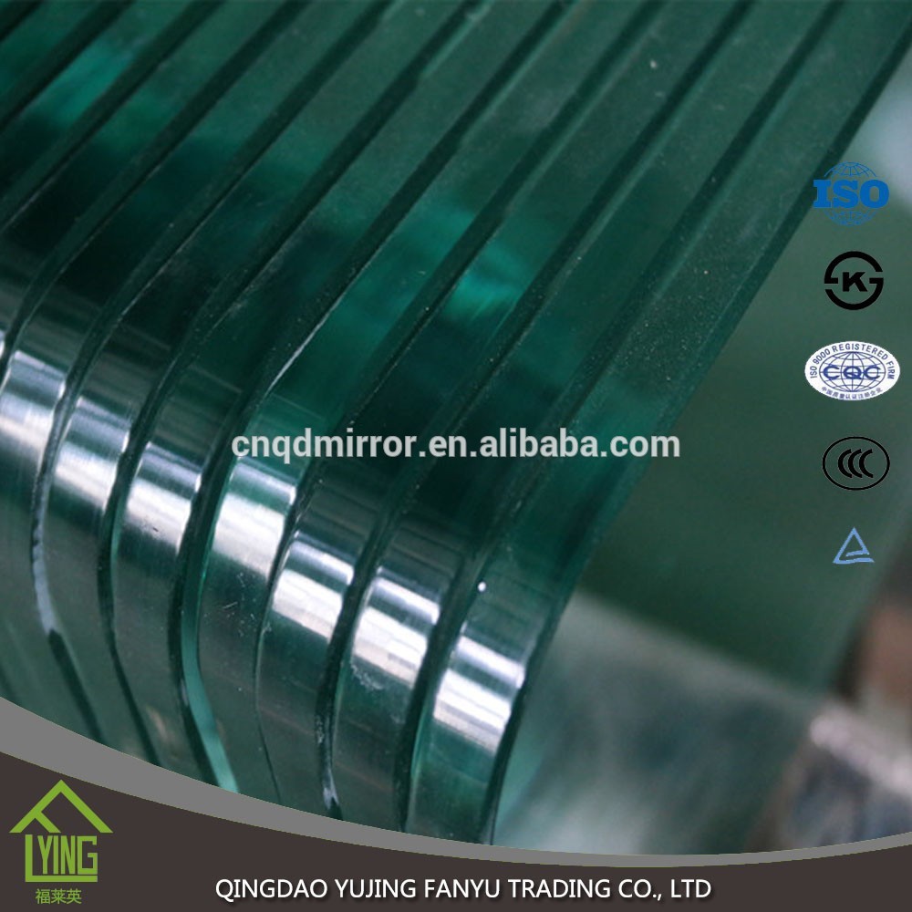 19mm fine grind tempered plain glass for further processing