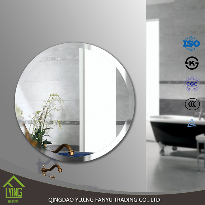 Cheap customized size oval wall mirror Decorative flat edge silver mirror