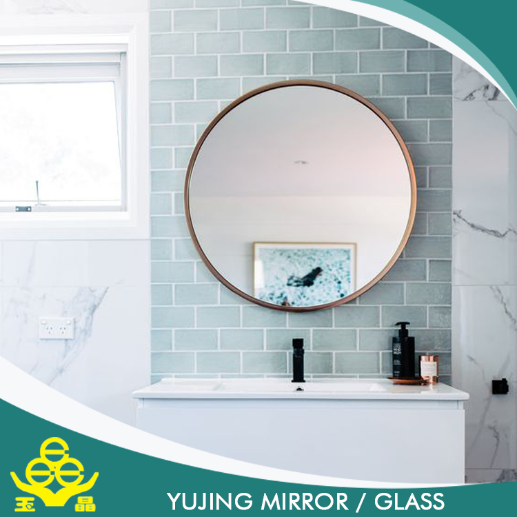 Cheap customized size oval wall mirror Decorative flat edge silver mirror