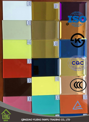 Colored Mirror/tinted sheet glass with custom shape for decoration