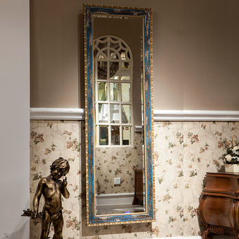 Custom shape size choose as you like frameless beveled edge glass wall mirror