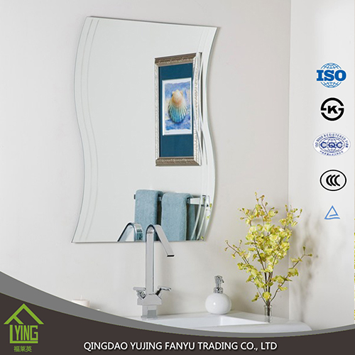 Fameless wall mirror with beveled edge furniture mirror glass in polished work