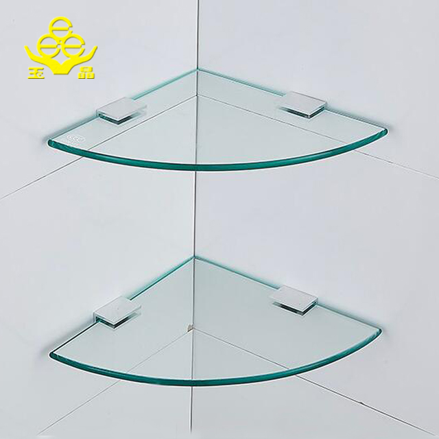 Estante de vidrio templado de 10 mm de alta calidad con clips