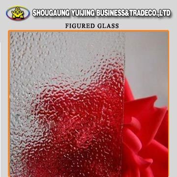 Hot sell low price figured glass from china